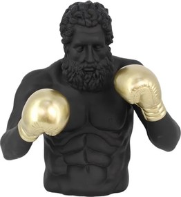 Statueta decorativa BOXER 50cm negru/ auriu