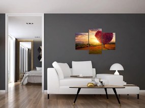 Tablou cu copaci în forma de inimă (90x60 cm)