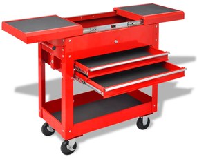 vidaXL Cărucior pentru unelte Roșu 70.5 x 37 x 71 cm Oțel