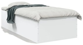 3280958 vidaXL Cadru de pat, alb, 100x200 cm, lemn prelucrat