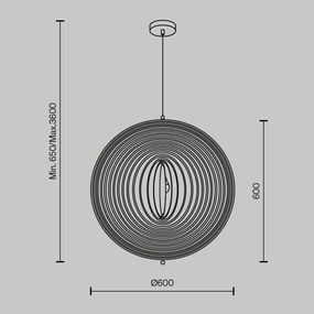 Lustra/Pendul design decorativ natural Roots 60cm