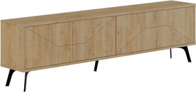 Comoda TV DUNE, stejar, PAL melaminat, 180x30x50 cm