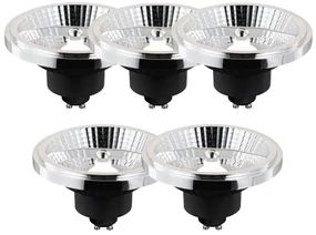 Set de 5 becuri LED inteligente GU10, reglabile, AR111 10W 800 lm 2200 - 6500K