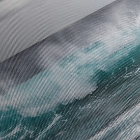 Tablou - Valuri pe ocean (cu ceas) (90x30 cm)