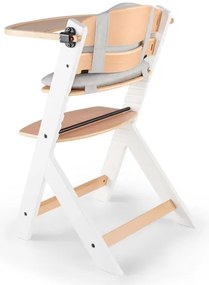 Scaun de luat masa pentru copii ENOCK cu perne gri/alb KINDERKRAFT