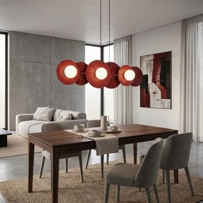 Candelabru suspendat pe cablu UMBRA, 6 x socluri G9, 8 W, 230 V, roșu