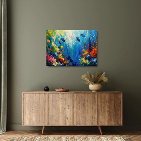 Tablou pe sticlă - Pictura lumii subacvatice (70x50 cm)