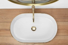 Lavoar Nadia Edge alb/auriu L61 cm