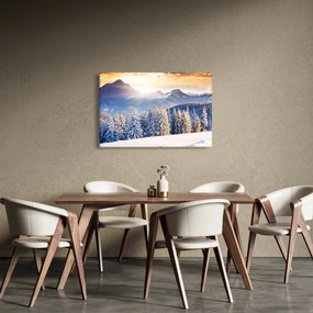 Tablou - Peisaj montan în timpul iernii (90x60 cm)