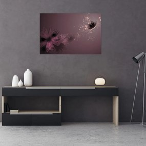 Tablou - Floare și fluture (90x60 cm)