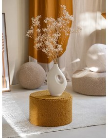 Puf de copii maro cu tapițerie din țesătură bouclé – Wigiwama