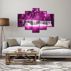 Tablou - Cascadă, violet (150x105 cm)