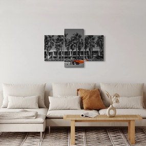 Tablou - Mașină roșie, retro (90x60 cm)