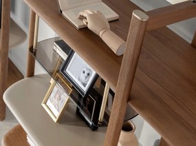 Raft dreapta modern din lemn furniruit Walnut