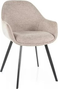 Scaun VINTO, bej - Brego 34, stofa clasica/metal, 57x45x85 cm