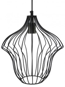 Lustra din fier galvanziat Capella neagra, un bec