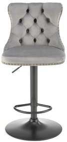 Scaun de bar H117 velvet gri