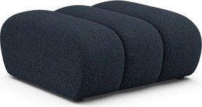 Taburet albastru închis cu tapițerie din chenille Lupine – Micadoni