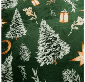 Lenjerie de pat din microfibra GREEN CHRISTMAS verde Dimensiune lenjerie de pat: 2 buc 70 x 90 cm | 200 x 220 cm