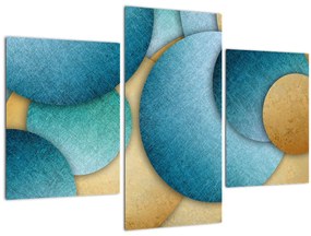 Tablou cu abstracție cercuri (90x60 cm)