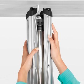 Uscator de rufe pentru exterior Brabantia TopSpinner 1003461, 50 m, Suport metalic, Rezistent la coroziune, Inox