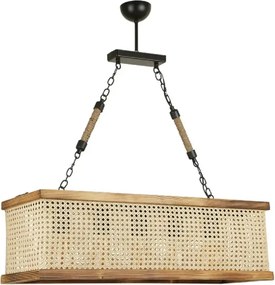 Lustra stil industrial lemn-metal,seria lx, homs,40055