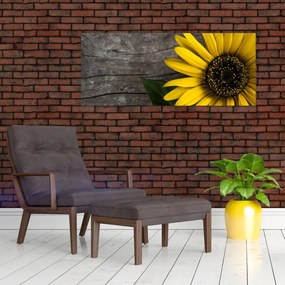 Tablou - Floare de floarea soarelui (120x50 cm)