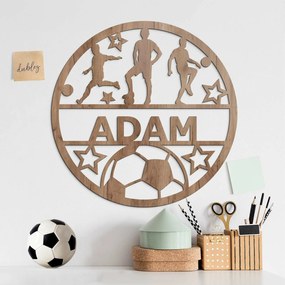 DUBLEZ | Tablou din lemn - Fotbalist cu nume