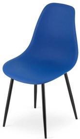 OFERTA Scaun albastru OSAKA cu picioare negre II. clasa