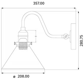 Aplică Elstead PV1-OB PROVENCE 1xE27/60W/230V negru
