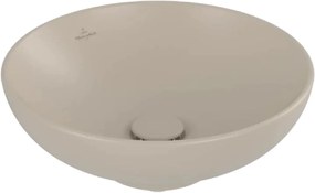 Villeroy &amp; Boch Loop &amp; Friends lavoar 42x42 cm oval de blat maro/bej 4A4601AM