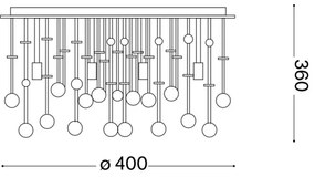 Plafonieră LED de cristal Ideal Lux MOONLIGHT 8xG9/3W/230V d. 40 cm crom lucios
