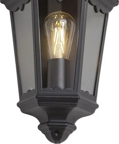 Felinar clasic de perete pentru exterior negru IP44 - Havana Half