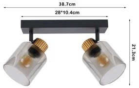 Brilagi - Lampă spot HYGGE 3xE14/15W/230V negru/fumuriu