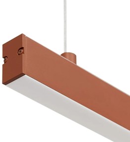 Lustra suspendata LED, 120cm, Otel, Teracota, MIAMI