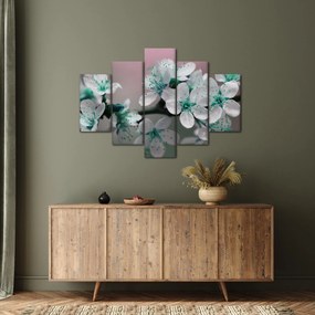 Tablou cu floare - turcoaz (150x105 cm)