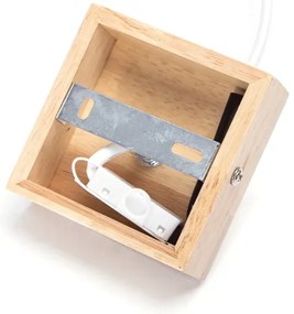 Aigostar - Lustră suspendată din lemn de pin pe cablu 1xE27/60W/230V