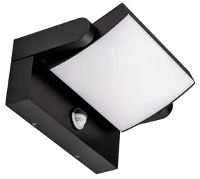 LED Aplica de perete exterior cu senzor LED/17W/230V 3000K IP65 negru