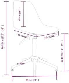 Scaune de bucatarie pivotante, 2 buc., negru, PP 2, Negru