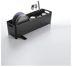 Suport de scurgere vase din silicon Yamazaki Flow, negru