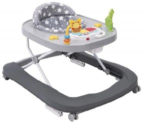 Premergator Premium 2 in 1 NOVOKIDS™ Little Giraffe Walker, Reglabil in 3 trepte de inaltime, Transformabil in antemergator, Roti silentioase, Cu