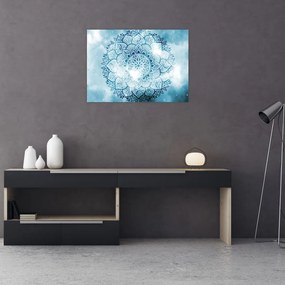 Tablou pe sticlă - Mandala cerească (70x50 cm)