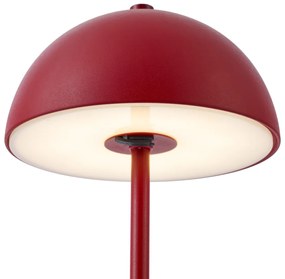 Lampă de masă de exterior roșu închis, incl. LED, cu 3 trepte de intensitate, IP44, reîncărcabilă - Keira