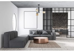 Lustră pe tijă FLEX 3xE27/60W/230V negru/bej fumuriu