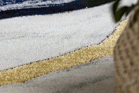 Exclusiv EMERALD covor 1017 glamour, stilat, marmură albastru inchis / aur