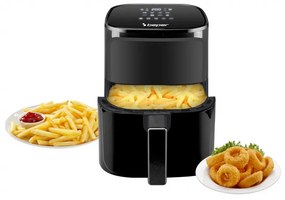 Friteuză cu aer cald Air Fryer Beper P101FRI051, 1400 W, 5 l, 8 programe, 80-200 °C, cronometru, negru