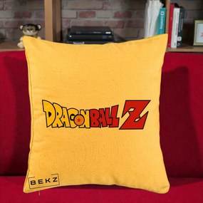 Perna Personalizata Dragon Ball Z Clasic, 40x40 cm, Galben, Husa Detasabila, Perna Inclusa, BEKZ®