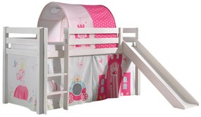 PINO PAT SEMI-INALT cu tobogan, cortină și tunel Princess.