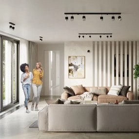 Spot NERO 2xGU10/40W/230V negru/crom lucios Sollux SL.1065