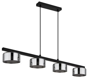 Lustră LED pe cablu Globo 16055-4HS HIGGINS 4xGX53/6W/230V fumuriu/negru